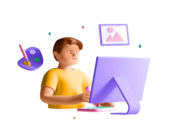 Coder working on computer